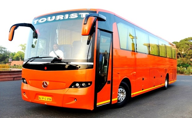 45 Seater Mercedes Bus Hire In Delhi Book Luxury Mercedes Benz Bus